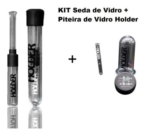 Seda De Vidro Piteira Reutilizavel Blunt Smok Holder + Case