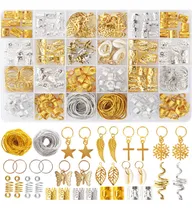 Comprar 230 Cuentas De Joyeria Para El Cabello, Joyas De Rastas Para