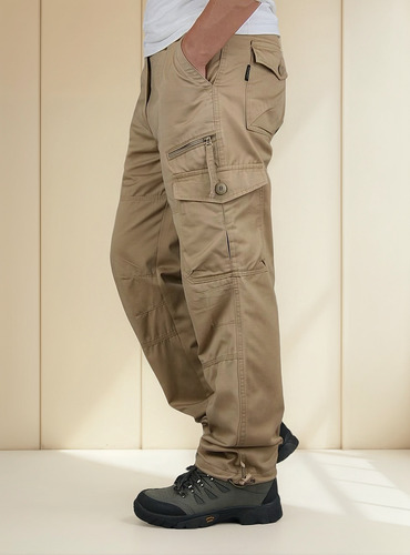 Pantalones Casuales De Algodón Militar De Corte Recto Para H