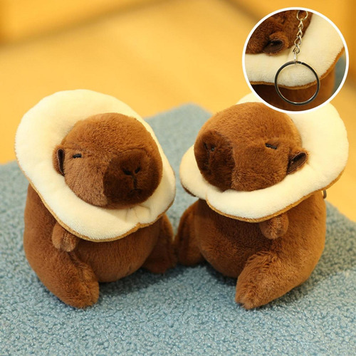 4 Llavero De Peluche De Capibara, Divertido Llavero De Coche