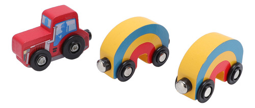 Juego De 3 Piezas De Juguete De Madera Con Forma De Tren Par