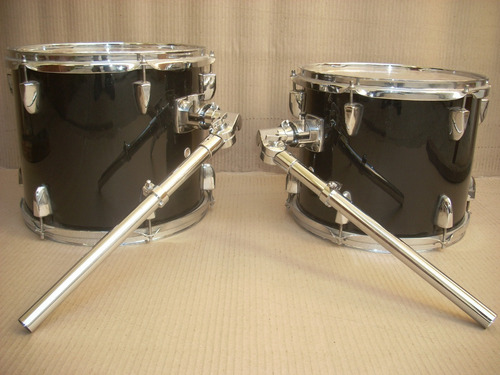 2 Toms 12 Y 13 Bateria Y 2 Holders Percusion Adulto Krest (Usado)