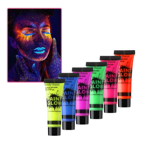 Pack 6 Uds Pintura Fiesta Flúor - Diversión Fluorescente