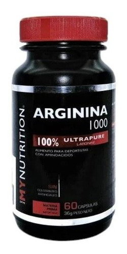 Arginina 1000. L-arginina .ultrapure X 60 Cápsulas 