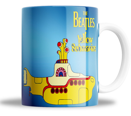 Taza De Ceramica_ The Beatles_ Tema -yellow