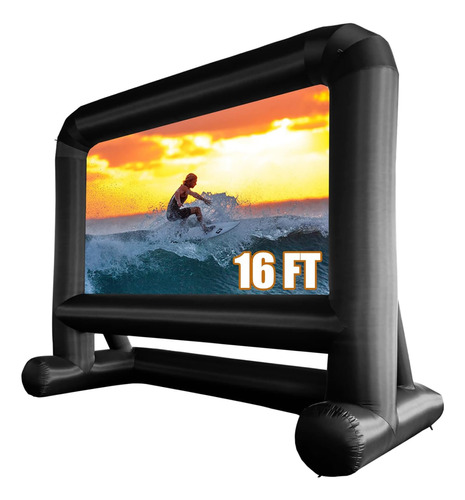 Proyector Inflable De 16 Pies, Pantalla De Cine Para Exte...