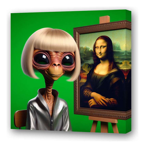 Cuadro 45x45cm Marciano Mona Lisa Al Lado Retrato M1