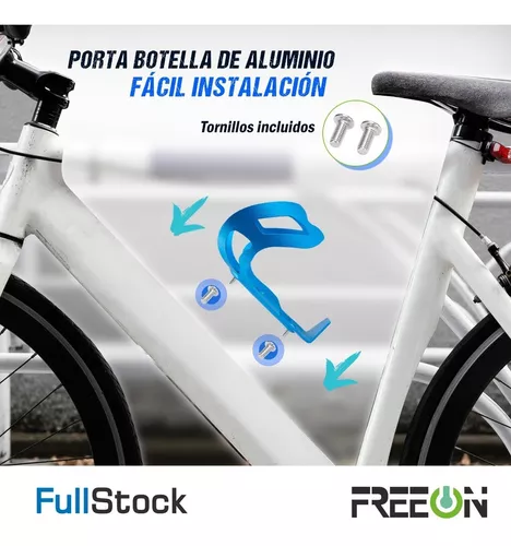 Soporte Porta Anfora Botella Bicicleta Universal Azul