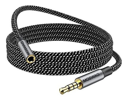 Cable De Audio Moswag 3.5mm Macho A Hembra 3m -negro
