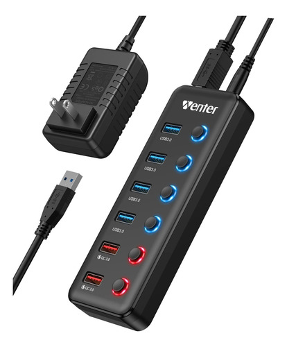 Hub Usb Alimentado, Divisor De Hub Usb 3.0