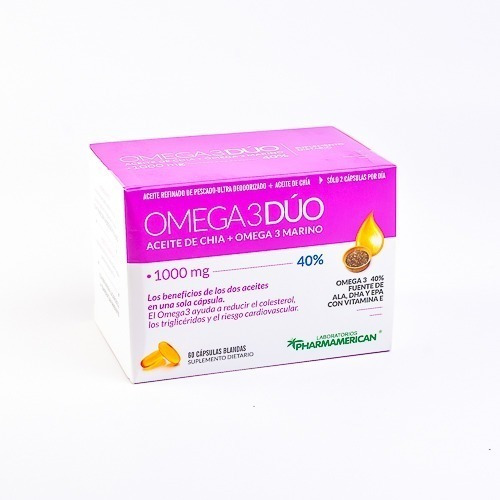 Omega 3 Dúo Aceite De Chia + Omega 3marino 30 Cápsulas