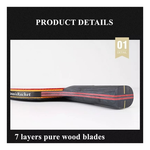 Set 2 Paleta De Ping Pong Profesional 6 Star Con Estuche