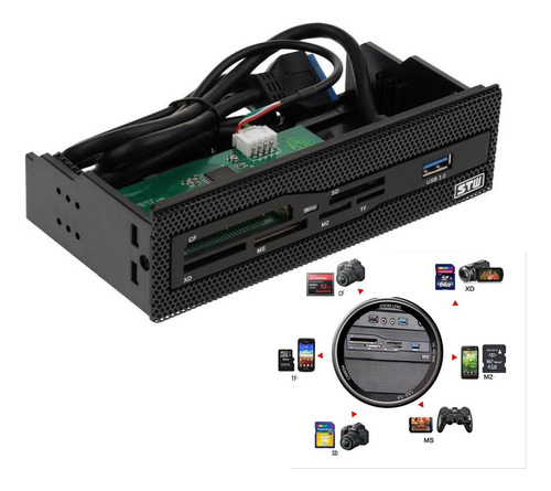 5.25 Pulgadas Usb3.0 Lector De Tarjetas Memoria Interna