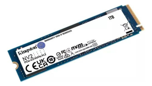 Ssd 1 Tb Kingston Nv2, M.2 2280 Pcie, Nvme, Leitura: 3500 Mb/s E Gravação: 2100 Mb/s - Snv2s/1000g
