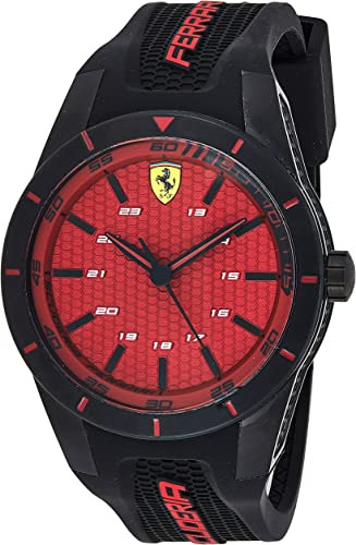 Ferrari Reloj Negro De Cuarzo Japonés 0830248 Redrev Con