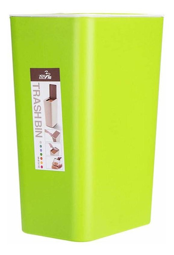 Hflove Color Solido Plastico Trash Can Basura Para Baño