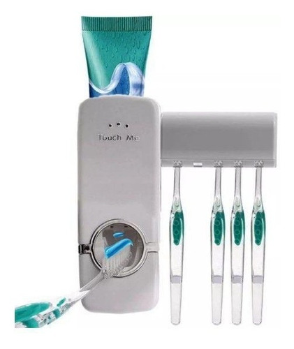 Dispensador Dosificador De Crema Dental + 5 Porta Cepillos