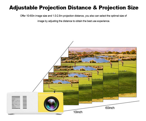 Proyector Led Portátil De 400 Lm, 720p/1080p