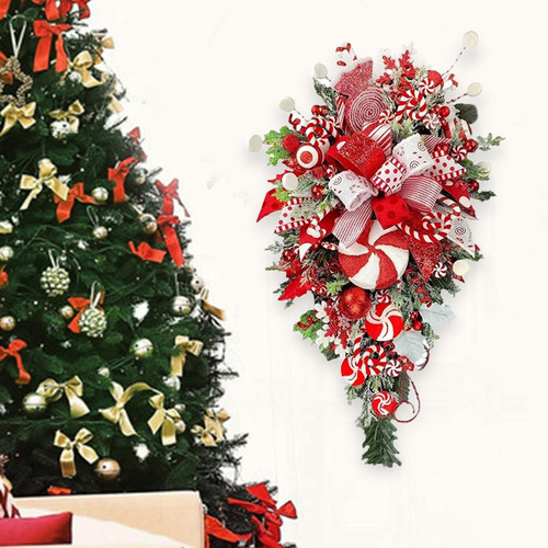 Guirnalda Colgante De Puerta De Pared Con De Navidad, Corona