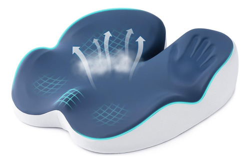 Cojín Para Coxis Y Ciática Lumbar De Espuma Viscoelástica,
