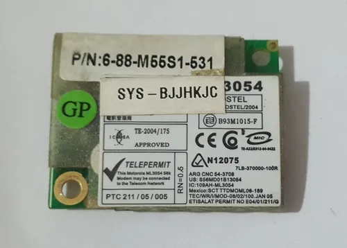 Placa Wifi Modem Banghó Modelo Motorola Castlenet Ml3054 (Usado)