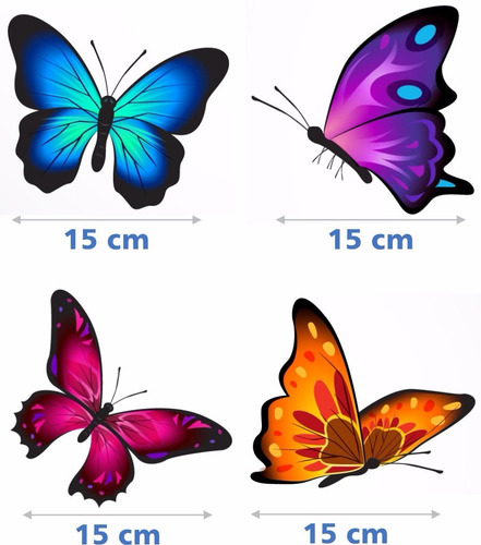 Adesivos Decorativos Borboletas - Móveis, Artesanato, Festas