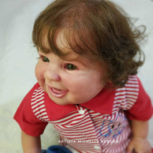 Bebê Reborn Menino 59cm Corpo Em Tecido Enxoval Completo