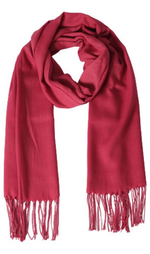 Cachecol Echarpe Pashmina Lenço Xale Manta Lisa Moda Cor Marsala Tamanho Unico