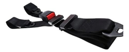 Cinturon De Seguridad De 3 Puntas Universal Color Negro 