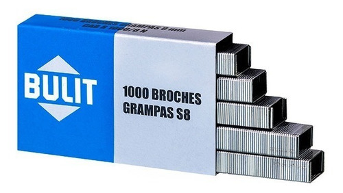 Imagen 3 de 6 de Broches - Grampas Bulit Standard S8 8mm Por 1.000 Unidades