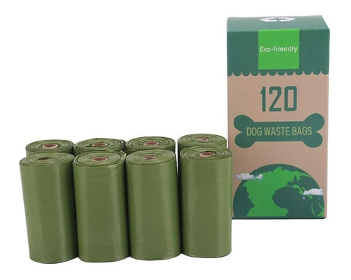 Bolsas Biodegradables Lavanda P/ Heces 8 Rollos Perro
