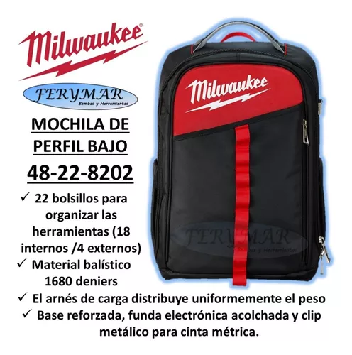 Mochila Porta Herramientas Milwaukee Perfil Bajo 48-22-8202