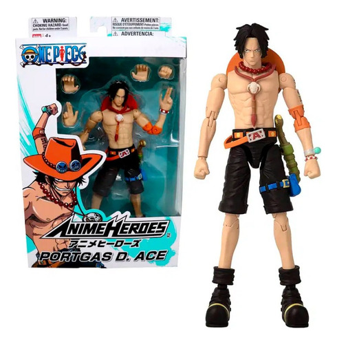 Portgas D Ace One Piece Figura Original Anime Heroes Bandai