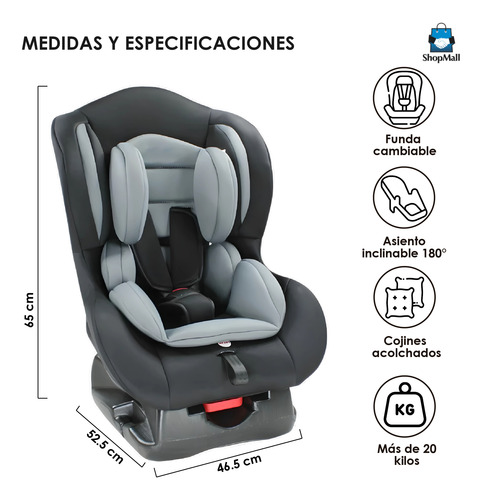 Asiento De Bebé Para Coche Asiento Inclinable 3 Posiciones