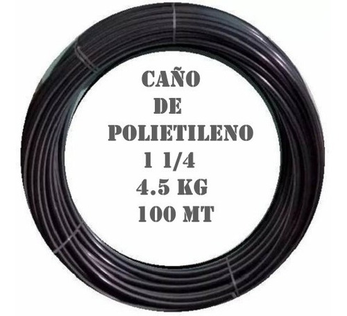 Imagen 1 de 2 de Caño Polietileno Manguera 1 1/4 4,5 Kg 100mt