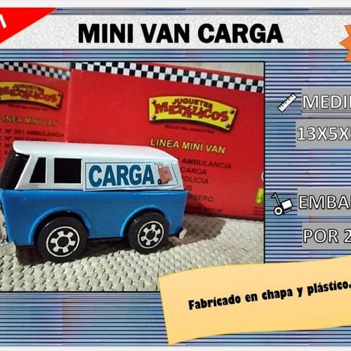 Mini Van Camioneta Vehículo De Metal Infantil A Escala 