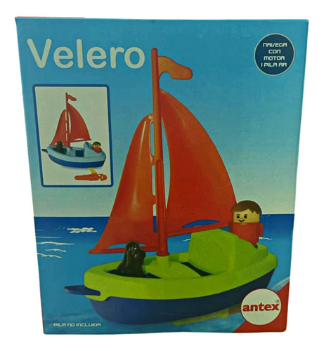 Velero De Juguete Con Motor Lancha Pileta Agua Antex Full