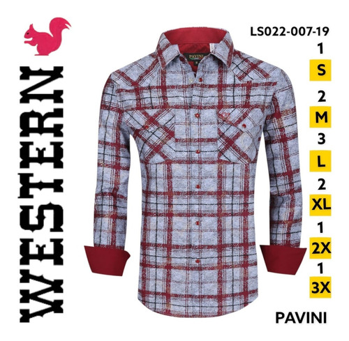 Camisa Vaquera De Caballero Marca Pavini Ls022-007