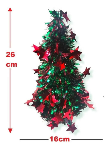 Mini Arvore De Natal Enfeite Decoração De Mesa Modelo Torre Cor Verde Nevada