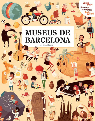 Cerca I Troba, Busca Y Encuentra, Seek & Find. Museus De Barcelona, De 14.42. Editorial Editorial Mediterrània, Sl, Tapa Dura En Inglés