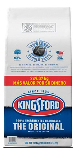 Briquetas Carbon Kingsford 2 Bolsas De 9.07 Kg Total 18.14