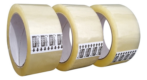 Kit 72 Fita Durex Para Embalar Caixas 45mm X 100m Cor Transparente Liso