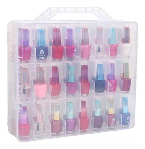 Caja Plástica Organizadora Para Esmaltes Manicure 