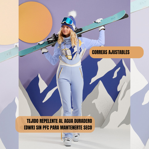 Pantalon Jardinero Nieve Snow Ski Impermeable Mujer Roxy