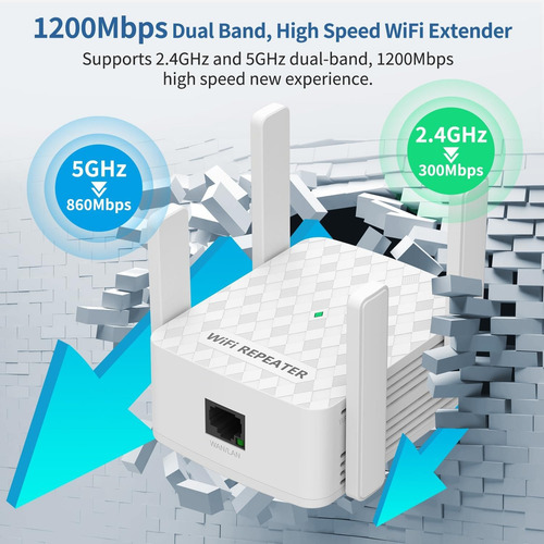Amplificador De Señal Wifi Inalámbrico Distancia De 1200m