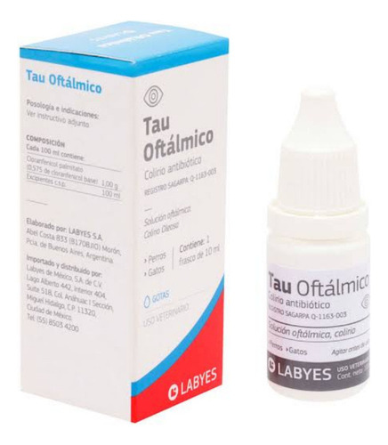 Tau Oftalmico Labyes Azul Antibiotico 10ml