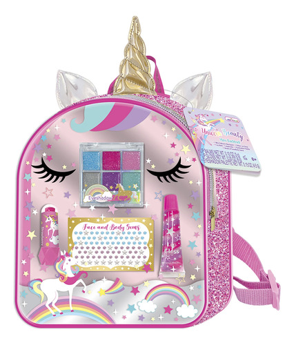 Mochila Belleza Niña C/ Labiales Sombra Ojos Gemas Adhesivas