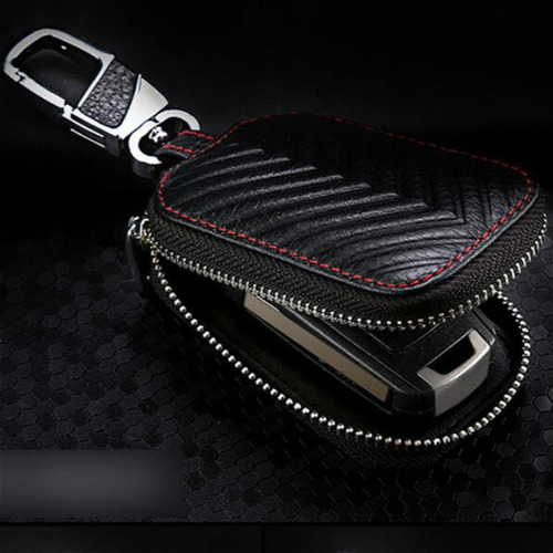 Bolsa De Cuero For Llaves De Coche Multifuncional Roja Con