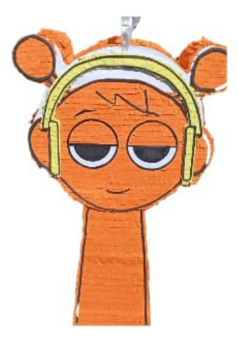 Piñata Cartón Arcoirispapel Colorido 1 Unidad Naranja Sprunki Sprunki Naranja Grande