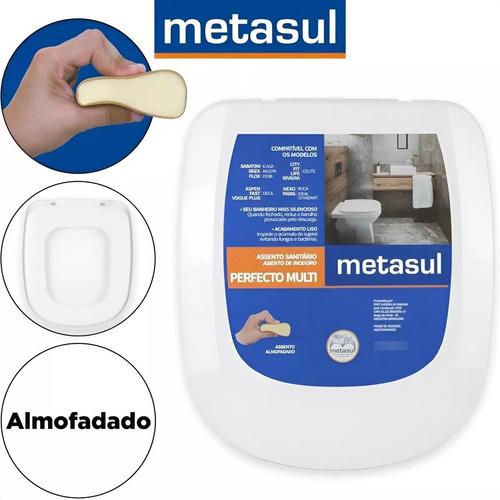 Assento Sanitário Almofadado Macio Perfecto Multi Metasul